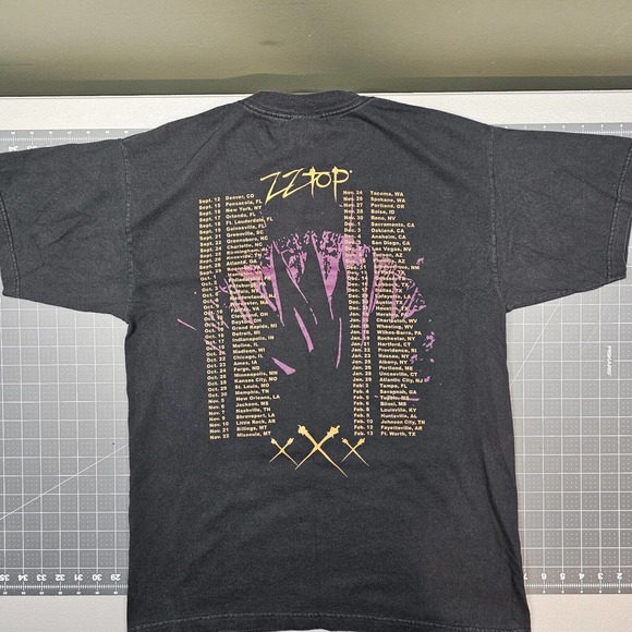 Vintage Zz Top Tshirt Mens Large 1999 Xxx Concert Tour Band 90s Giant Y2k Skater - Picture 5 of 9